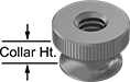 Image of Attribute. Front orientation. Contains Annotated. Thumb Nuts. Flanged Knurled-Head Thumb Nuts.