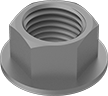 Image of Product. Front orientation. Flange Nuts. Mil. Spec. Distorted-Thread Flange Nuts.