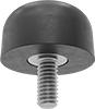 Image of Product. Bottom orientation. Bumpers. Threaded-Stud Bumpers, Style 1.