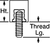 Image of Attribute. Front orientation. Contains Annotated. Reinforced Threaded-Stud Bumpers, Style 1.