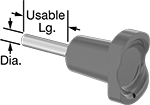 Image of Product. Front orientation. Contains Annotated. Quick-Release Pins. Magnetic-Knob Quick-Release Pins.