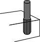 Image of ProductInUse. Front orientation. Dowel Pins. Partially Knurled Dowel Pins, Half Knurled.