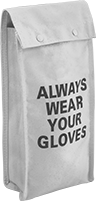 Image of Product. Front orientation. Glove Storage Bags. Storage Bags for Electrical-Protection Gloves, Glove Bags.