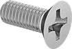 Image of Product. Front orientation. Flat Head Screws. JIS Steel Flat Head Screws.