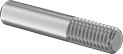 Image of Product. Front orientation. Single-End Studs.