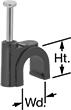 Image of Product. Style B. Front orientation. Contains Annotated. Cable Holders. Hammer-In Cable Holders, Insulated Staples, Style B.