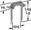 Image of Product. Style B. Front orientation. Contains Annotated. Cable Holders. Staple Hammer-In Cable Holders, Insulated Staples, Style B.