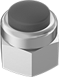 Image of Product. Front orientation. Cap Nuts. Nylon-Insert Cap Nuts.