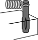 Image of ProductInUse. Front orientation. Dowel Pins. Partially Grooved Dowel Pins with Notch, Half Grooved.