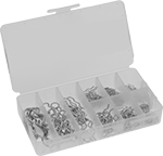 Image of Product. Front orientation. Cotter Pins. Hairpin Clip Assortments.