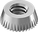 Image of Product. Front orientation. Tamper-Resistant Nuts. Serrated-Edge-Drive Tamper-Resistant Nuts.