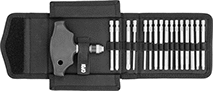 Image of Product. Bit Screwdrivers with Bit Storage in Pouch. Front orientation. Screwdrivers. T-Handle Ratcheting Bit Screwdrivers, Bit Screwdrivers with Bit Storage in Pouch.