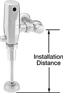 Image of Product. Front orientation. Contains Annotated. Urinal Flush Valves. Touch-Free Urinal Flush Valves, American Standard, For 3/4" Diameter Urinal Inlets.