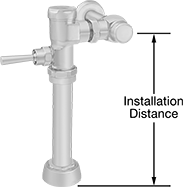 Image of Product. Front orientation. Contains Annotated. Toilet Flush Valves. Manual Toilet Flush Valves, American Standard, For Top Toilet Inlet.