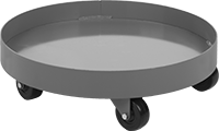 Image of Product. Front orientation. Drum Dollies. Solid-Platform Drum Dollies, Painted Steel Body.