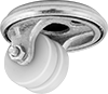 Low-Profile Casters with Nylon Wheels