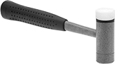 Image of Product. Press Fit with Textured Grip. Front orientation. Hammers. Replaceable-Face Mallets , Press-Fit Steel × Nylon Faces, Steel Handle with Textured Grip.