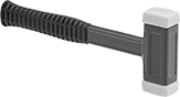 Image of Product. Front orientation. Hammers. Replaceable-Face Dead Blow Mallets , Rectangular Press-Fit Polyurethane Rubber Face.