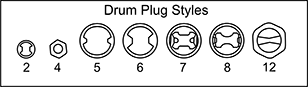 Image of Attribute. Front orientation. Contains Annotated, Border. Square Drive Drum Plug Sockets.