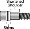 Image of ProductInUse. Front orientation. Contains Annotated. Shims. Sold Individually, Shoulder Shortening, Round.