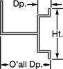 Image of Attribute. DIN 3 Rails with Bracket. Front orientation. Contains Annotated. DIN Rails with Bracket, DIN 3.