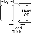 Image of Attribute. Front orientation. Contains Annotated. Drill Bushings. Metric Press-Fit Drill Bushings with Head.