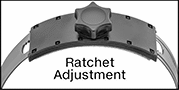 Image of Specification. Front orientation. ZoomedIn view. Contains Annotated, Border. Ratchet Adjustment. Western-Style Hard Hats.
