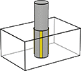 Image of ProductInUse. Front orientation. Dowel Pins. Partially Grooved Dowel Pins, Half Grooved.