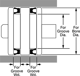 Image of Attribute. Piston Installation. Front orientation. Contains Annotated. Buna-N.