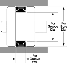 Image of Attribute. Front orientation. Contains Annotated. High-Pressure Piston Seals.