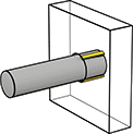 Image of ProductInUse. Front orientation. Dowel Pins. Plain Head, Standard Tolerance, Partially Grooved, Quarter Grooved.